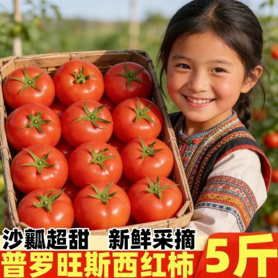普罗旺斯沙瓤西红柿5斤当季新鲜水果老品种可生吃番茄露天自然熟