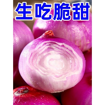 云南紫皮水果大洋葱9斤新鲜小洋葱甜味生吃蔬菜不辣红皮大圆葱头
