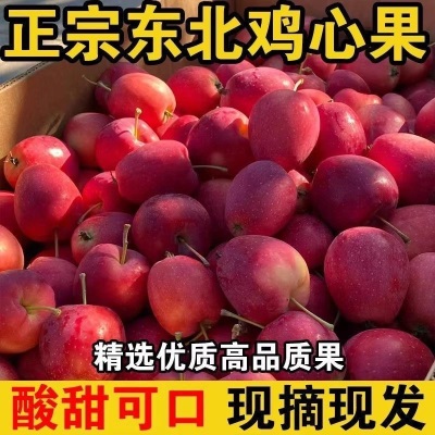 新疆香妃海棠果 伊犁脆甜东北鸡心小苹果3斤当季新鲜水果酸甜整箱