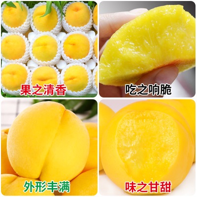 黄桃新鲜水果应当季时令脆毛鲜甜黄金蜜桃大桃子5斤整箱锦绣现摘