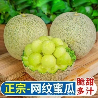 海南玫珑网纹蜜瓜超甜冰淇淋甜瓜香瓜哈密瓜应季水果有礼盒装