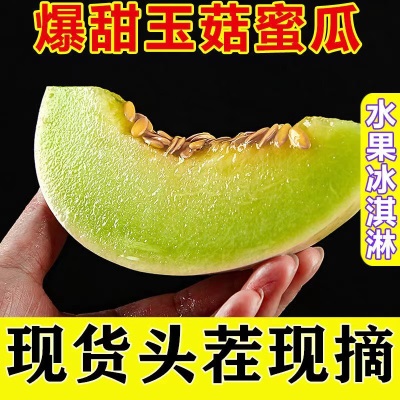头茬海南玉菇甜瓜新鲜水果整箱10斤包邮当季蜜瓜香瓜冰淇淋软糯香