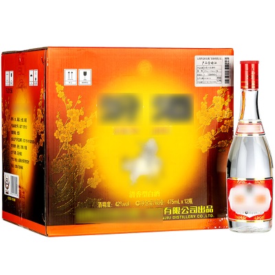 53度黄盖汾/酒53度475ml整箱装 清香型白酒53度黄盖玻汾53度475ml