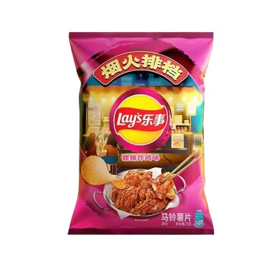 乐事薯片70g袋装大波浪土豆片黄瓜青柠味多口味膨化食品零食批发