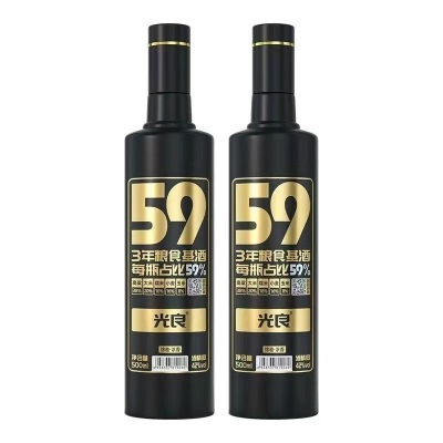 光良59 浓香型白酒42度纯粮食酒500ml*6瓶整箱批发 包邮