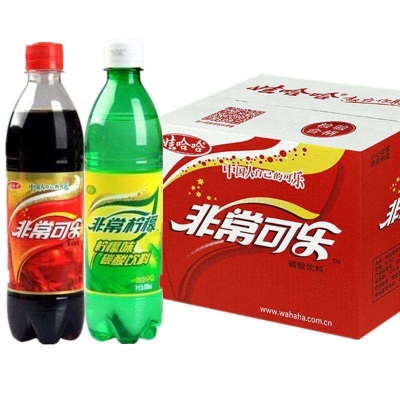 娃哈哈非常可乐非常柠檬味500mlx12瓶碳酸可口饮料经典口味