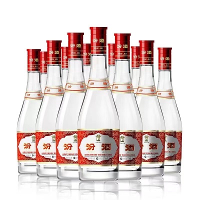 山西杏.花村红盖玻汾42度清香型白酒475ml*12瓶整箱批发-泡沫箱