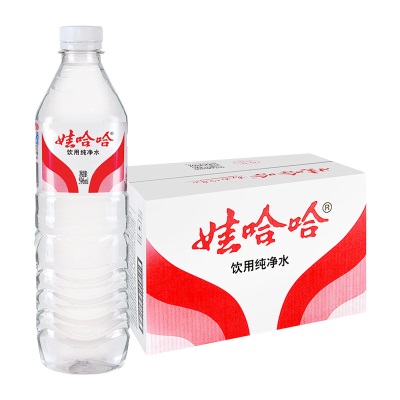 娃哈哈晶钻水饮用纯净水550mL*24瓶整箱哇哈哈合肥送水非矿泉水