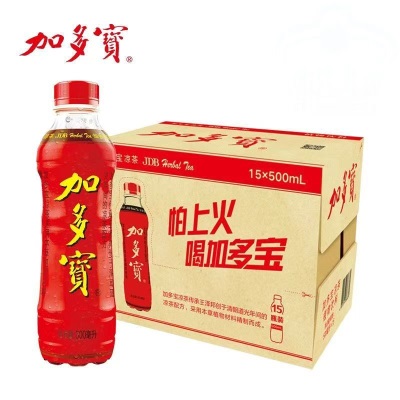 加多宝凉茶植物饮料500ml*15瓶整箱批发大瓶装怕上火草本植物饮品