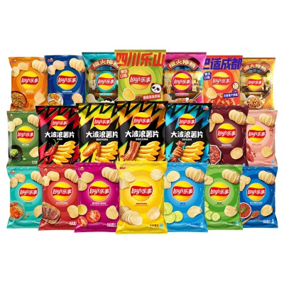 乐事薯片70g袋装大波浪土豆片黄瓜青柠味多口味膨化食品零食批发