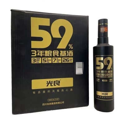 光良59 浓香型白酒42度纯粮食酒500ml*6瓶整箱批发 包邮
