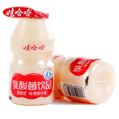 娃哈哈乳酸菌零脂肪饮品100ml*40瓶整箱批发益生菌儿童