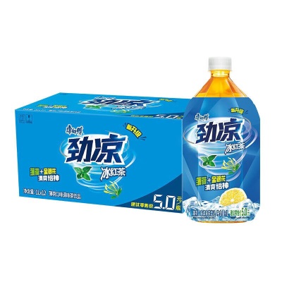 大瓶康师傅冰红茶1L*12瓶整箱绿茶茉莉蜜茶清茶柚子茶饮料 代发1Q