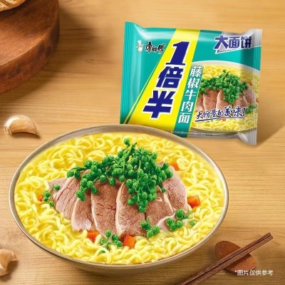康师傅方便面泡面多口味大袋红烧牛肉一倍半速食夜宵宿舍泡煮整箱
