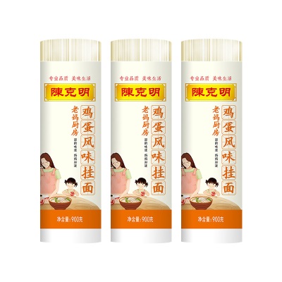 陈克明老妈厨房鸡蛋风味挂面900g龙须面条速食早餐面细面