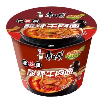 康师傅方便面BIG大食桶装红烧香辣藤椒牛肉面大桶面 泡面速食汤面