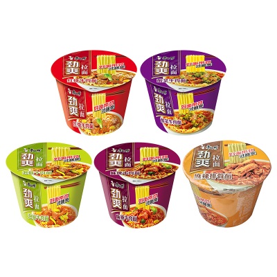 康师傅方便面12桶劲爽拉面经典泡面泡椒红烧香辣牛肉整箱桶装批发