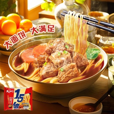 今麦郎方便面1.5倍一袋半红烧牛肉面拉面夜宵大面饼泡面批发速食O