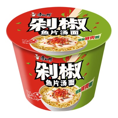 康师傅方便面BIG大食桶装红烧香辣藤椒牛肉面大桶面 泡面速食汤面