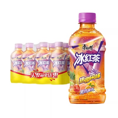 康师傅冰红茶330ml*24瓶冰糖雪梨饮料青梅绿茶多口味饮品整箱批发