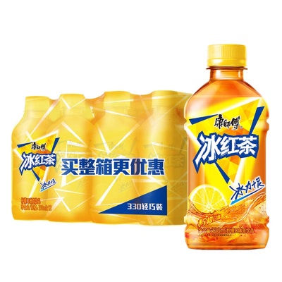 康师傅冰红茶330ml*24瓶冰糖雪梨饮料青梅绿茶多口味饮品整箱批发