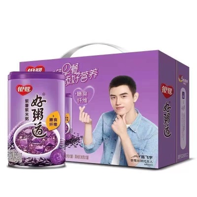 银鹭好粥道速食粥早餐粥椰奶燕麦薏仁紫薯紫米黑米粥八宝粥整箱装