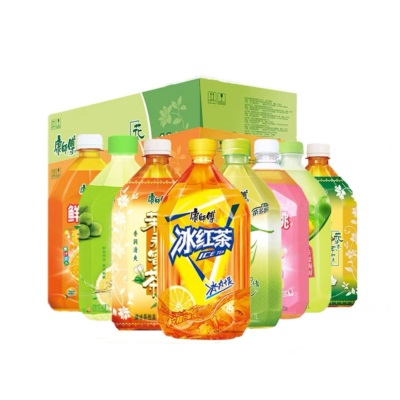 大瓶康师傅冰红茶1L*12瓶整箱绿茶茉莉蜜茶清茶柚子茶饮料 代发1Q