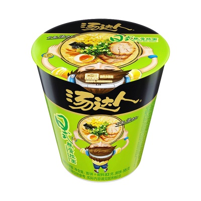 统一汤达人方便面12桶装泡面整箱日式豚骨酸辣海鲜味速食批发