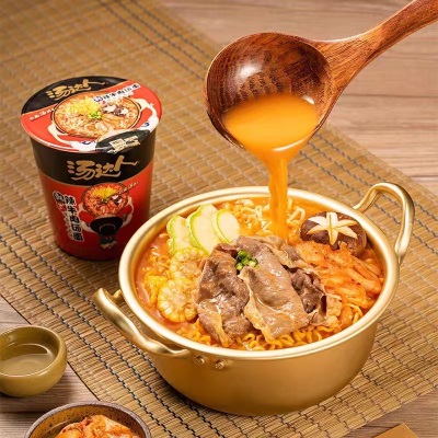 统一汤达人方便面12桶装泡面整箱日式豚骨酸辣海鲜味速食批发