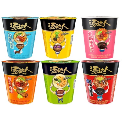 统一汤达人杯面方便面日式酸辣豚骨海鲜拉面老母鸡汤泡面免煮速食