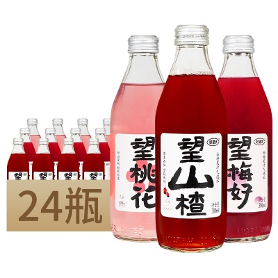 好望水望山楂果汁气泡水 300ml*24瓶山楂汁0脂健康果汁量大询价