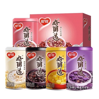 八宝粥五谷杂粮速食粥莲子12营养早餐桂圆银鹭好粥道罐黑米整箱装