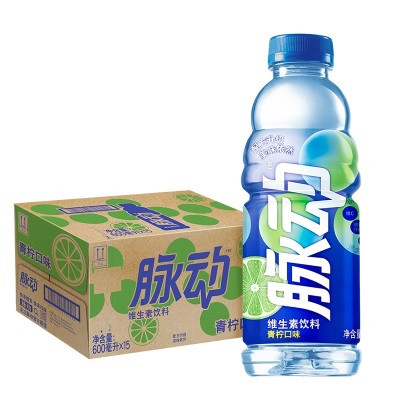 脉动600ml*15瓶整箱维生素饮料柠檬水蜜桃多口味 江浙沪皖包邮