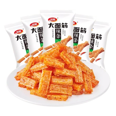 卫龙小面筋小辣条24克独立小包装怀旧儿时经典小零食辣条散装批发