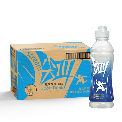 农夫山泉尖叫550ml*15瓶整箱纤维型多肽型柠檬运动饮料补充电解质