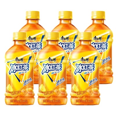 康师傅饮料冰红茶柠檬味红茶330ml*6瓶整箱装家用囤货夏季饮品