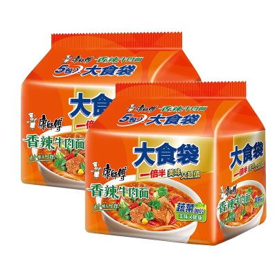 康师傅红烧牛肉面大食方便面大面饼泡面学生宿舍夜宵囤货整箱批发