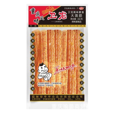 卫龙辣条大面筋102g香辣口味零食怀旧经典透明老包装休闲批发包邮