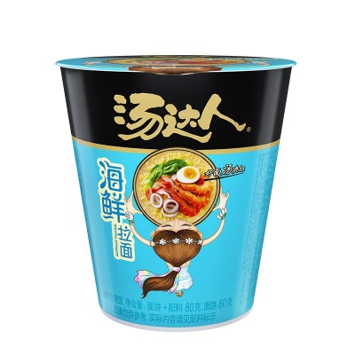 统一汤达人杯面方便面日式酸辣豚骨海鲜拉面老母鸡汤泡面免煮速食