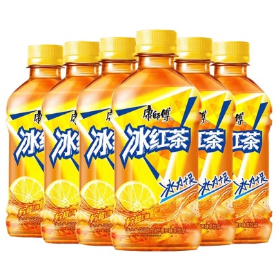 康师傅饮料冰红茶柠檬味红茶330ml*6瓶整箱装家用囤货夏季饮品