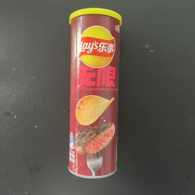乐事薯片104g桶装多口味组合休闲膨化食品超市批发学生小吃零食