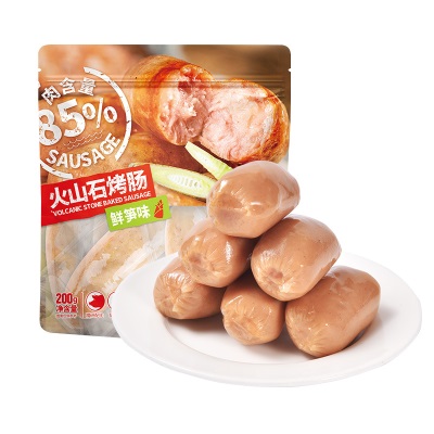 法思觅语火山石黑猪肉烤肠原味黑胡椒玉米香肠办公室即食休闲零食