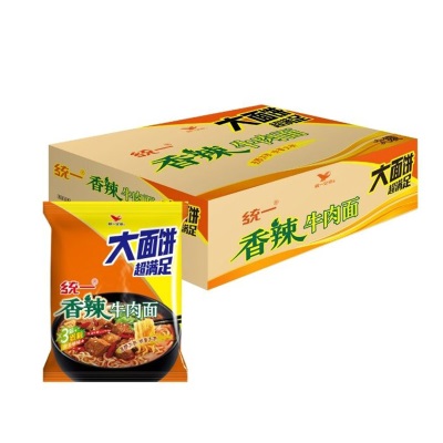 统一方便面大面饼整箱袋装红烧老坛酸菜香辣速食夜宵牛肉面24整箱