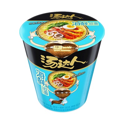 统一汤达人方便面12桶装泡面整箱日式豚骨酸辣海鲜味速食批发