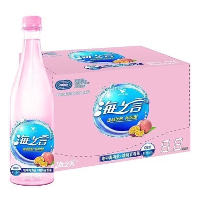 统一海之言柠檬百香果味500ml*15瓶整箱休闲盐汽水饮品电解质饮料