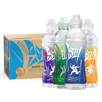 农夫山泉尖叫补充电解质饮料550ml柠檬西柚多肽型纤维型运动饮料