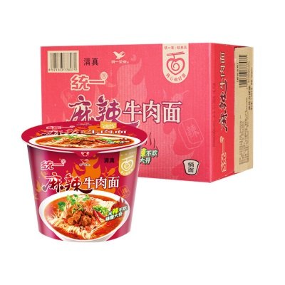 清真食品统一方便面整箱装12桶牛肉面桶面多口味组合速食泡面批发