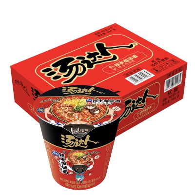 统一茄皇番茄鸡蛋牛肉桶装 汤达人日式豚骨杯面方便速食泡面批发